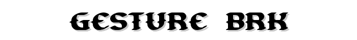 Gesture BRK font